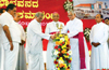 Dr Veerendra Heggade inaugurates Sacred Heart Church auditorium at Madanthyar